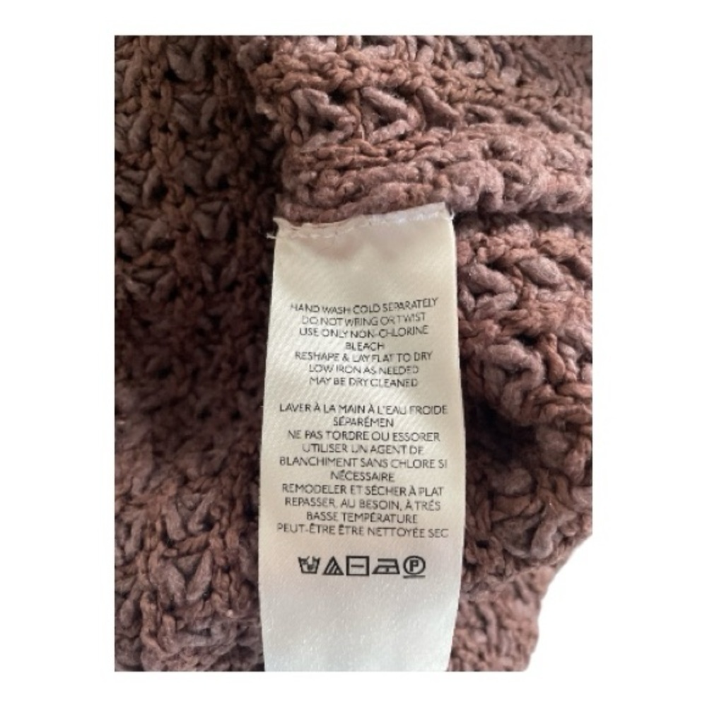 Free People Whistle Thermal Henley Cozy Sweater - Chocolate Brown - Picture 5 of 6